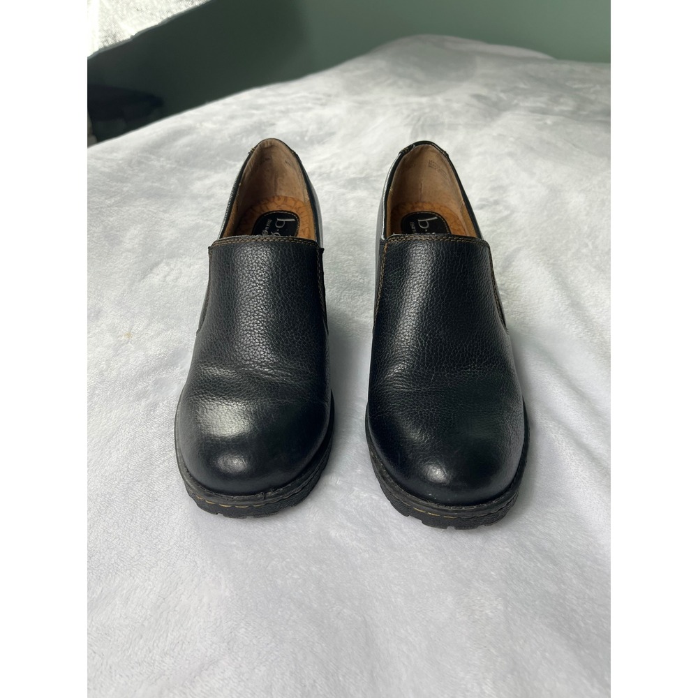 B.O.C. Born Concept Clogs Womens Size 9.5 Black Excellent‎ Leather Block Heel